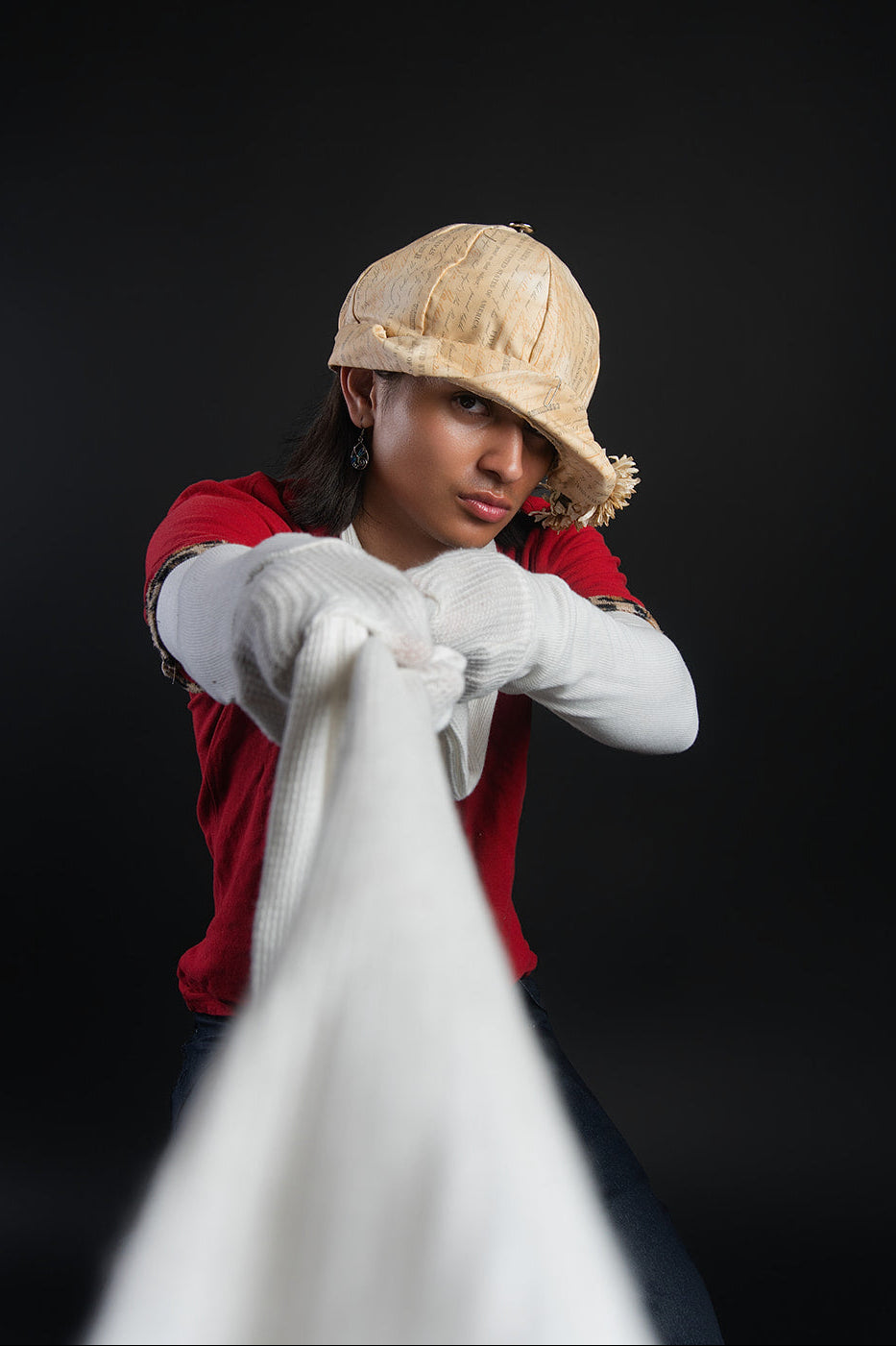 White "MAXI SLEEVES" Long Sleeve Shirt