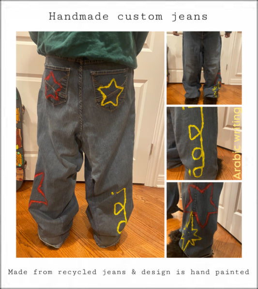 Custom 1-1 Handmade Star Jeans