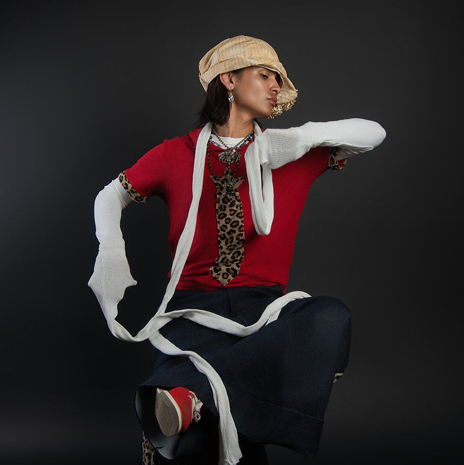 White "MAXI SLEEVES" Long Sleeve Shirt