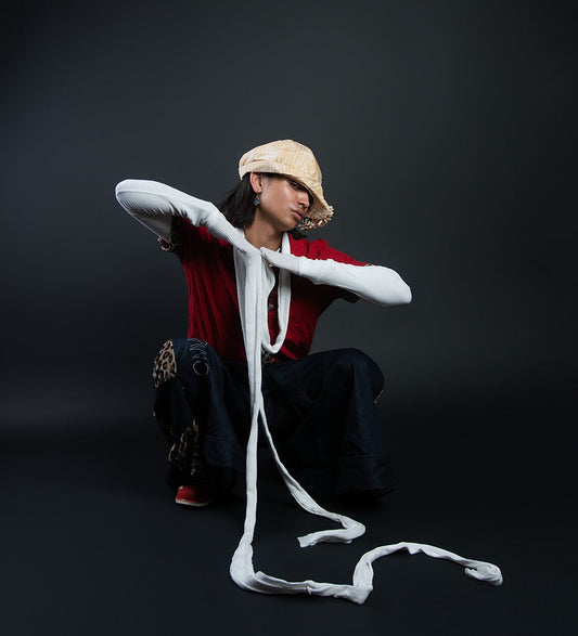 White "MAXI SLEEVES" Long Sleeve Shirt